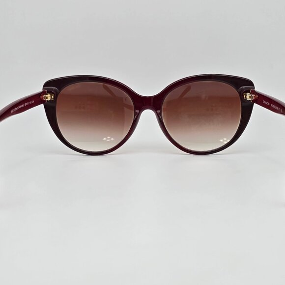 Coach HC8260 L1060 Berry Laminate Frame Red Gradent Oversized Cat Eye Sunglasses - Picture 4 of 13